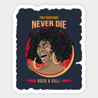 True Rock Stars Never Die / Retro Design / Vintage / Rock & Roll Sticker